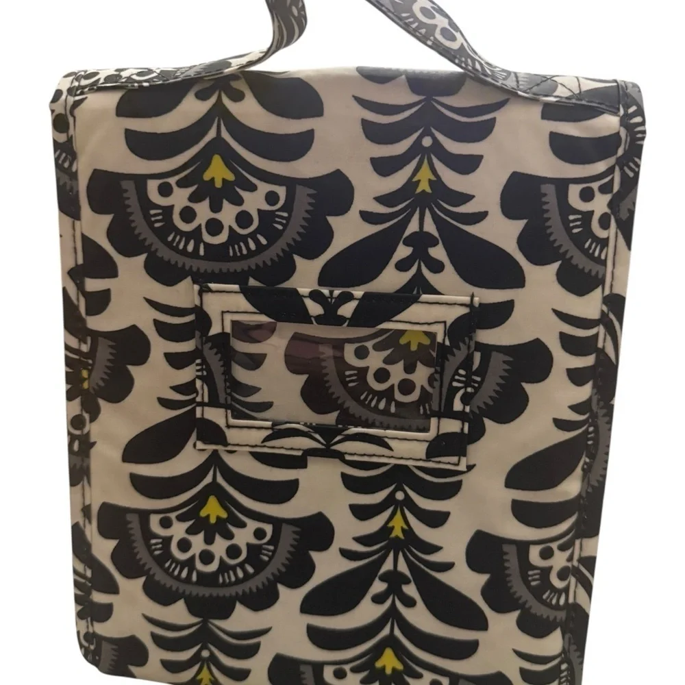 Vera Bradly Stylish Black and Yellow Patterned Lunch Bag. Brand new